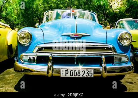 July 15, 2019 - Havana Cuba. Old retro car in Havana Stock Photo