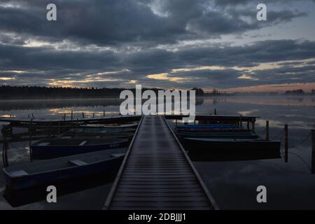 A morning on the latzig lake in mecklenburg-vorpommern Stock Photo