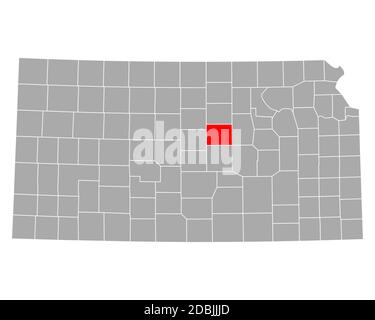 Map Of Saline In Kansas Stock Photo Alamy   Map Of Saline In Kansas 2dbjjjd 