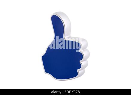 Thumb Up graphic illustration isolated on white background with clipping path Stock Photo