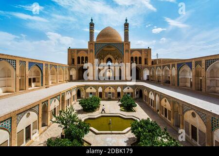 Agha Bozorg Mosque was built in the late 18th century. This lovely mosque has a lively backyard and also an oasis hidden underground level for praying. Stock Photo