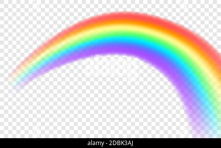 Rainbow icon. Realistic arch shape isolated on transparent background ...
