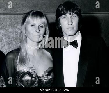 Roger Waters of Pink Floyd with wife Carolyne Christie at the BAFTA Awards 1983