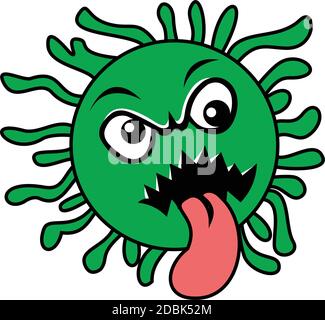 vector graphic illustration of the corona virus Stock Vector