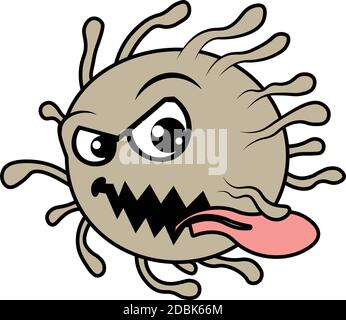 vector graphic illustration of the corona virus Stock Vector