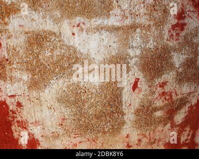 Old plaster From red Petrified Stock Photo