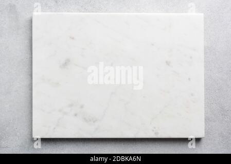 White marble cheeseboard table top view Stock Photo