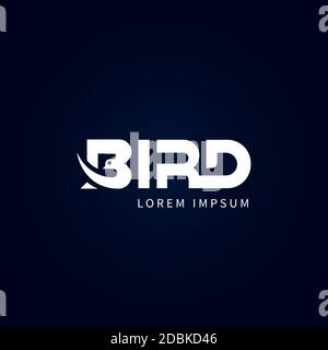 Bird Letter logo concept focus bird on B initial letter for business identity. Stock Vector