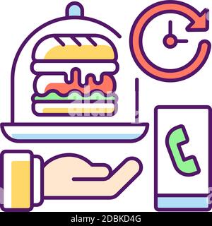 Delivery time RGB color icon Stock Vector