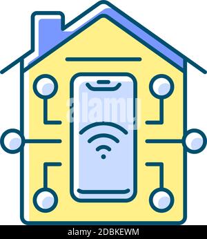 Remote access RGB color icon Stock Vector