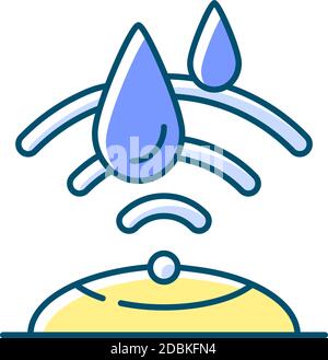 Water sensor RGB color icon Stock Vector