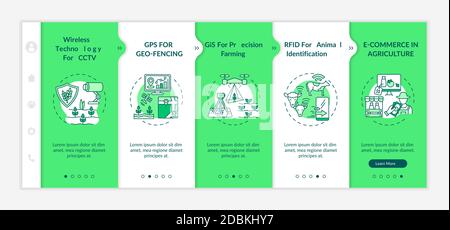 Information technology in agriculture onboarding vector template Stock Vector