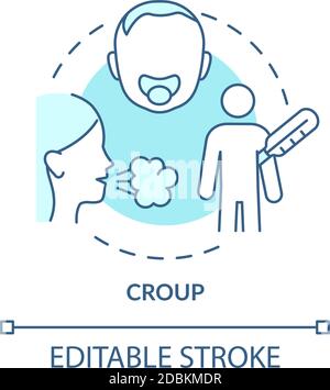 Croup concept icon Stock Vector