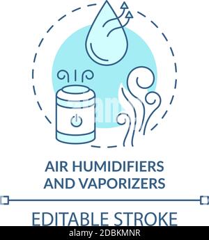 Air humidifiers and vaporizers concept icon Stock Vector