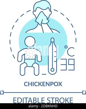 Chickenpox concept icon Stock Vector