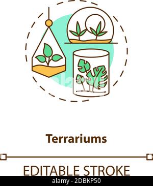 Terrarium concept icon Stock Vector