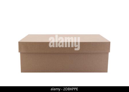 Cardboard box isolated on white background with clipping path Stock Photo