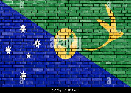 Flag of Christmas Island painted on brick wall Stock Photo - Alamy