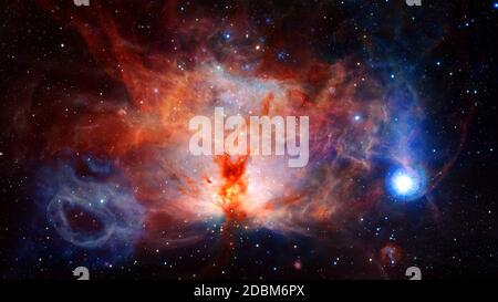 Space galaxy background with nebula, stardust and bright shining stars. Elements of this image furnished by NASA Stock Photo