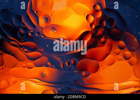 An Abstract background as a result of a mixture of water and oil Stock Photo
