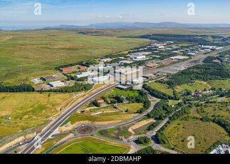 Ebbw Vale and The Heads of the Valley road South Wales, UK Stock Photo