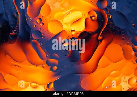 An Abstract background as a result of a mixture of water and oil Stock Photo
