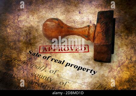 Sale of real property concept approved Stock Photo