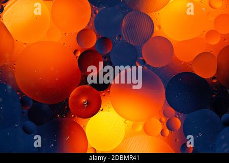 An Abstract background as a result of a mixture of water and oil Stock Photo