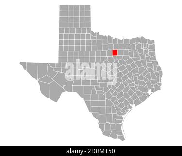 Map of Parker in Texas Stock Photo - Alamy