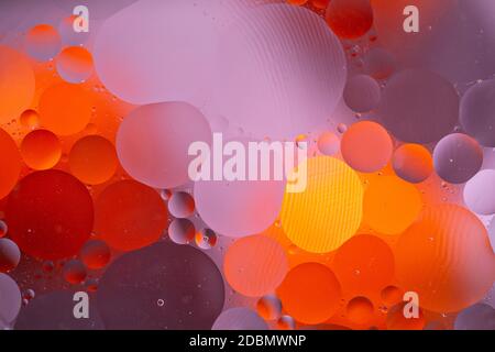 An Abstract background as a result of a mixture of water and oil Stock Photo