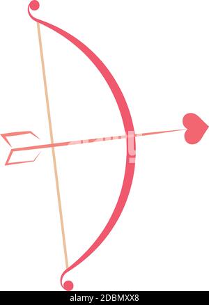 Isolated romantic arrow and arch pink love icon- Vector Stock Vector
