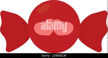 Isolated romantic hearth candy love icon- Vector Stock Vector