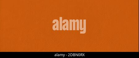 Orange leather texture background. Natural material banner. Stock Photo