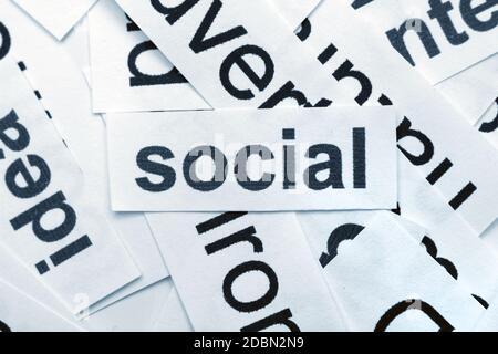 Social word cloud Stock Photo