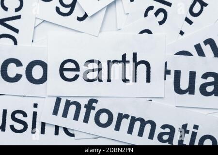 Earth word cloud Stock Photo