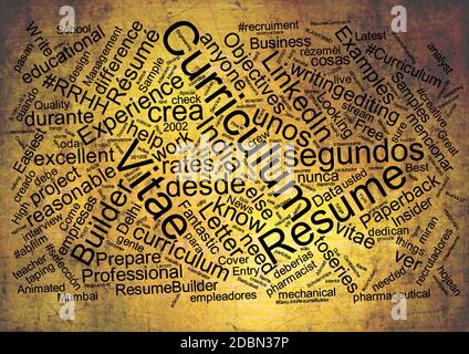 Curriculum vitae word cloud Stock Photo
