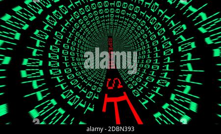Hi speed data tunnel Stock Photo
