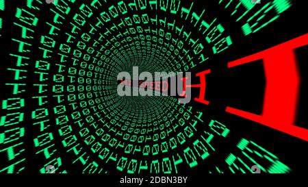 Hi speed data tunnel Stock Photo