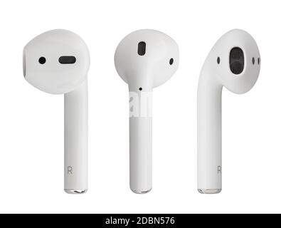 air pods path isolated on white Stock Photo