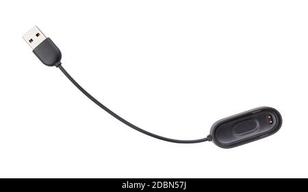smart band fitness tracker charger path isolated on white Stock Photo