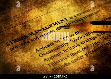 Stress management grunge concept Stock Photo