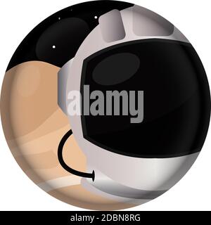 Isolated Astronaut helmet space logo icon - Vector Stock Vector