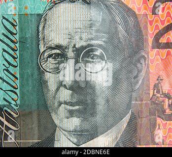 australian twenty dollars note portrait Stock Photo