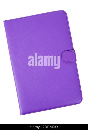 notebook or tablet cover over white Stock Photo