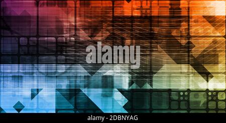 Technology Theme or Themed Background with Binary Data Stock Photo