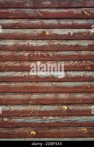 Brown logs texture. Vertical logs pattern background Stock Photo