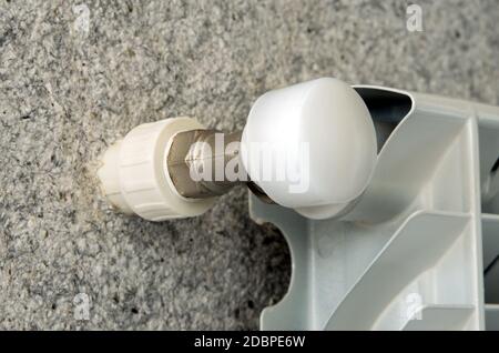 Details of the home gas heater Stock Photo