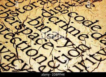 Crime word cloud grunge concept Stock Photo