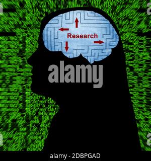 Research in mind Stock Photo