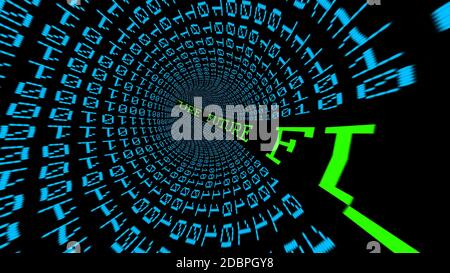Future data tunnel Stock Photo